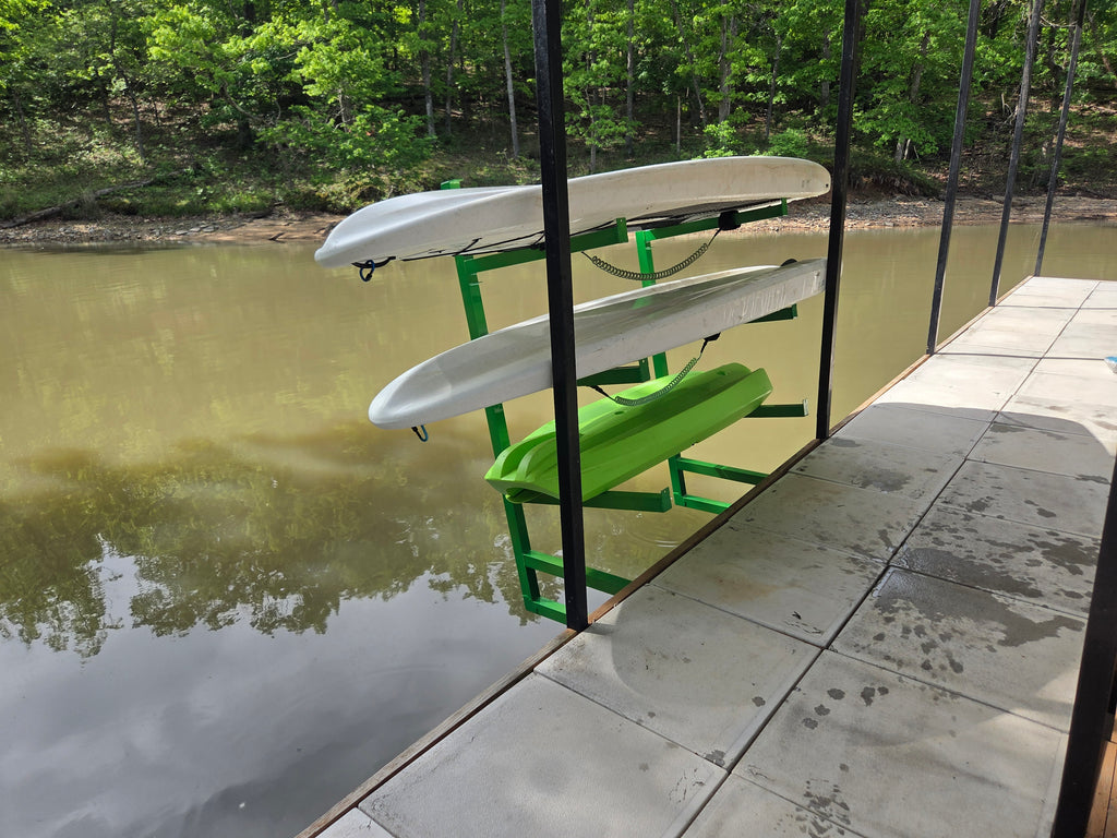 Triple Yak-Rak – 3-Level Side Mount Rack for Kayaks, SUPs, and Water Mats