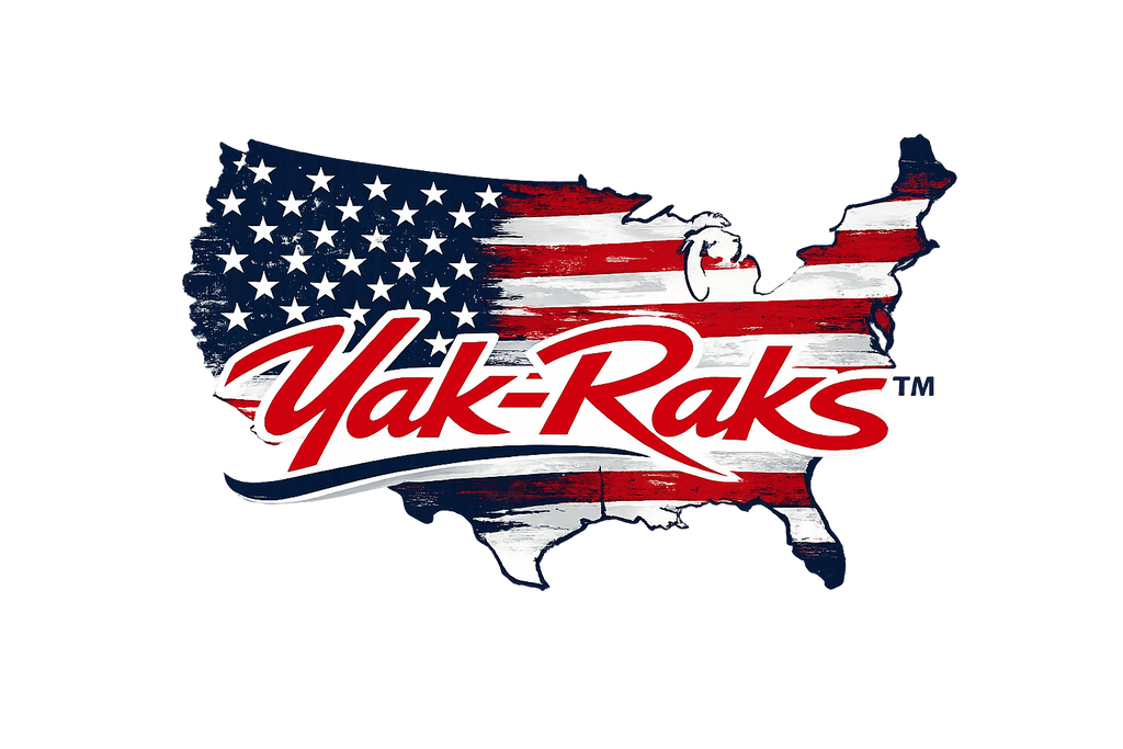 Yak-Raks™ American Flag Premium Die-Cut Vinyl Sticker
