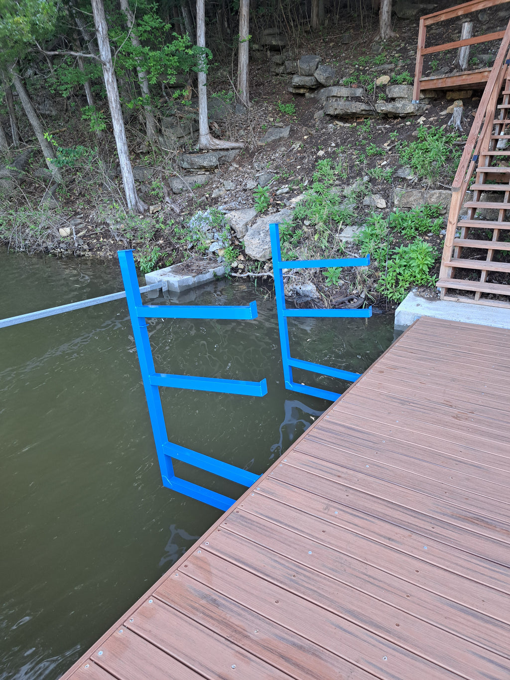 Double Yak-Rak – Side Mount Dual Kayak Storage Rack for Dock or Ramp