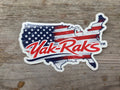 Yak-Raks™ American Flag Premium Die-Cut Vinyl Sticker